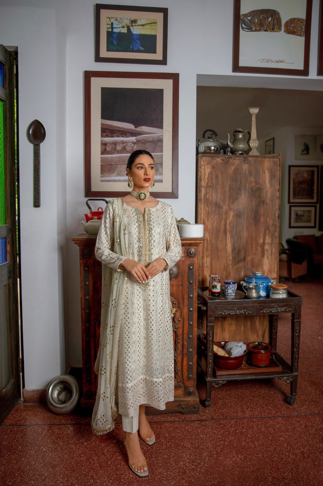 Traditional Mukesh and Kamdani textile craftsmanship